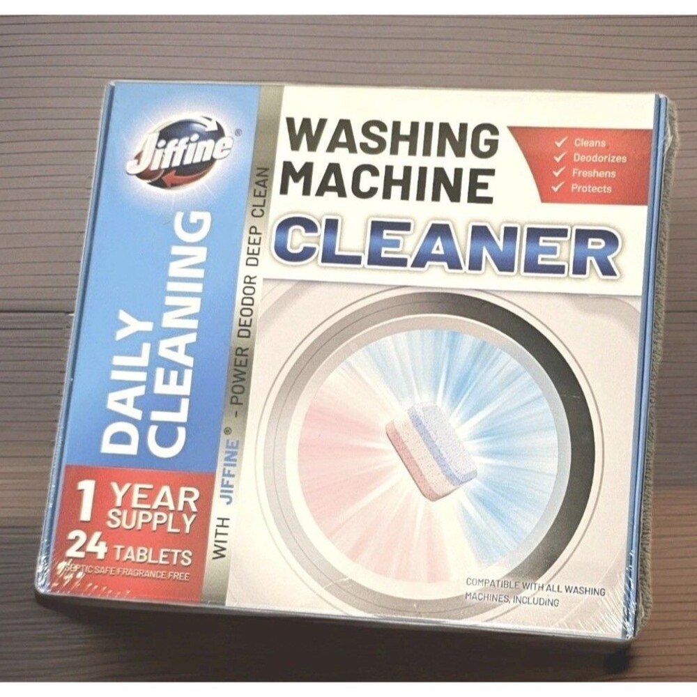 Jiffine Washing Machine Cleaner Tablets designed to deep clean, deodorize